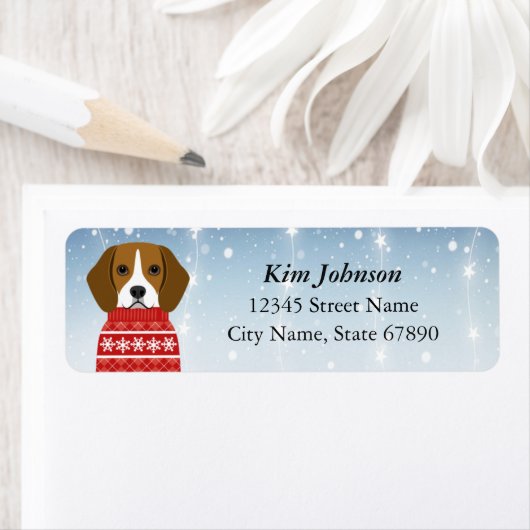 Beagle Rücksendeadressen-Aufkleber (Insitu)