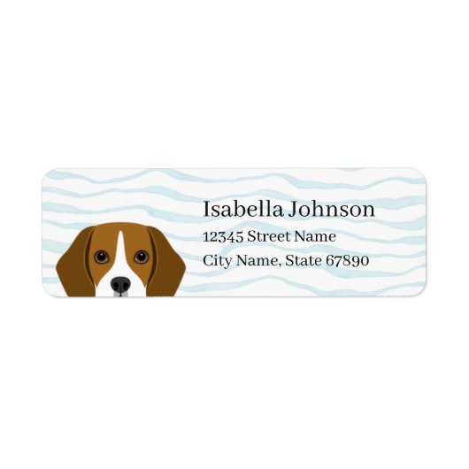 Beagle Rücksendeadressen-Aufkleber (Vorne)