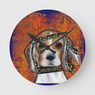 Beagle      runde wanduhr