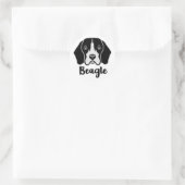 Beagle Runder Aufkleber (Tasche)