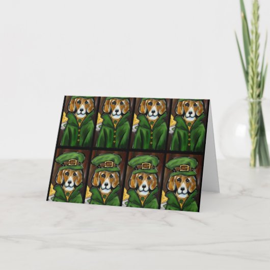 BEAGLE SAINT PATTY FEIERTAGSKARTE (Vorderseite)