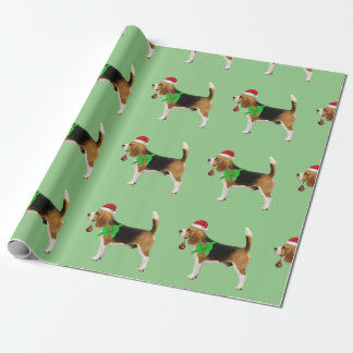 Beagle-Sankt-Weihnachtsgeschenk-Verpackungs-Papier Geschenkpapier