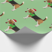Beagle-Sankt-Weihnachtsgeschenk-Verpackungs-Papier Geschenkpapier (Ecke)