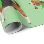 Beagle-Sankt-Weihnachtsgeschenk-Verpackungs-Papier Geschenkpapier (Rolleneckpunkt)