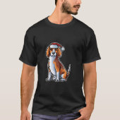 Beagle Santa Claus Hat frohe Weihnachtsfrau Dog X T-Shirt (Vorderseite)
