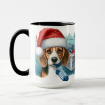 Beagle Santa "Definieren Sie gute Weihnachtskaffee