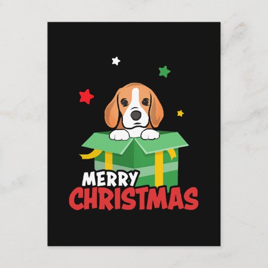 Beagle Santa Dog liebt frohe Weihnachten Weihnacht Begleitkarte (Vorderseite)