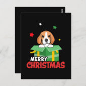 Beagle Santa Dog liebt frohe Weihnachten Weihnacht Postkarte (Vorne/Hinten)