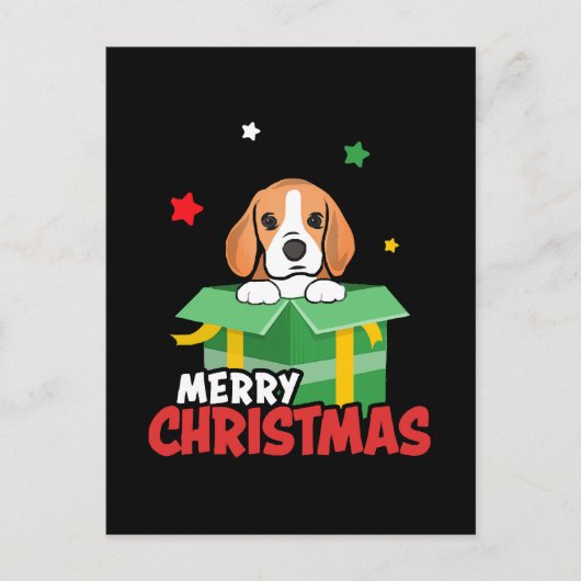 Beagle Santa Dog liebt frohe Weihnachten Weihnacht Postkarte (Vorderseite)