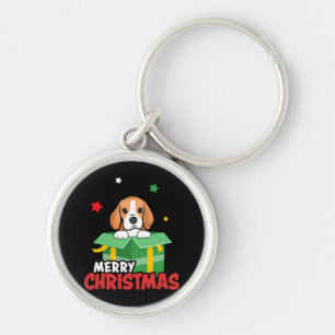 Beagle Santa Dog liebt frohe Weihnachten Weihnacht Schlüsselanhänger