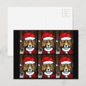BEAGLE SANTA FEIERTAGSPOSTKARTE (Vorne/Hinten)