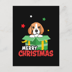 Beagle Santa Hundeliebhaber Frohe Weihnachten Xmas Begleitkarte