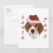 Beagle Santa Paws Feiertagspostkarte (Vorne/Hinten)