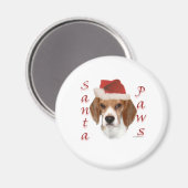 Beagle Santa Paws Magnet (Vorderseite/Rückseite)