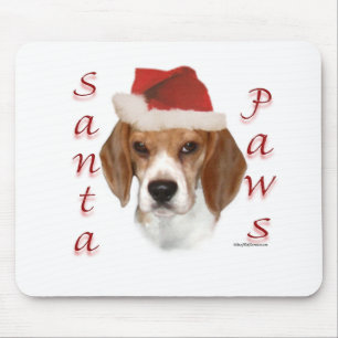 Beagle Santa Paws Mousepad