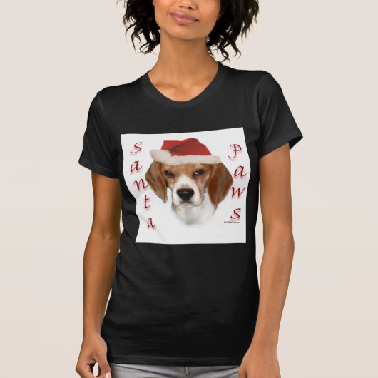 Beagle Santa Paws T-Shirt (Vorderseite)