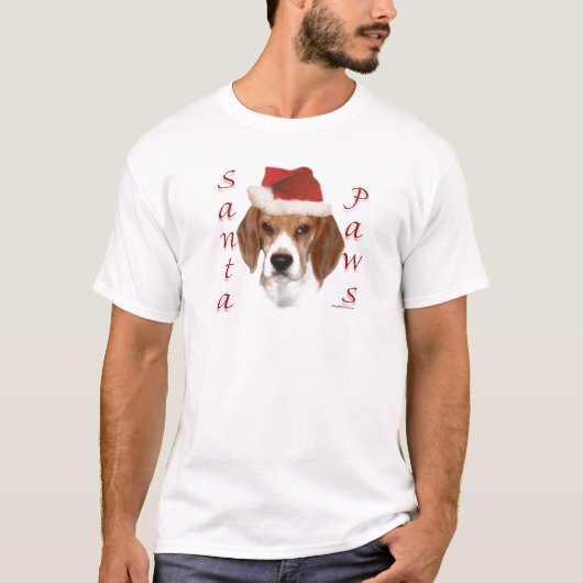 Beagle Santa Paws T-Shirt (Vorderseite)