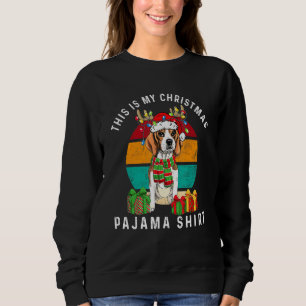 Beagle Santa Reindeer Niedlich Hund Mama Hund Vate Sweatshirt