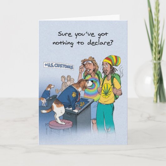 Beagle-Sauganleger - lustiger Geburtstag Karte (Vorderseite)