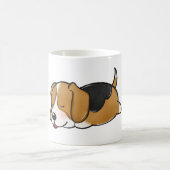Beagle Schlafende Cartoon Kaffeetasse (Mittel)