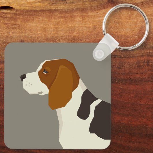 Beagle Schlüsselanhänger (Rückseite)