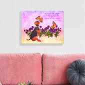 Beagle Schmetterlinge Blume Inspiration Life Zitat Leinwanddruck (Insitu (Wohnzimmer))