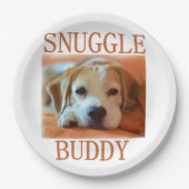 Beagle-Schnurrbart Pappteller (Vorderseite)