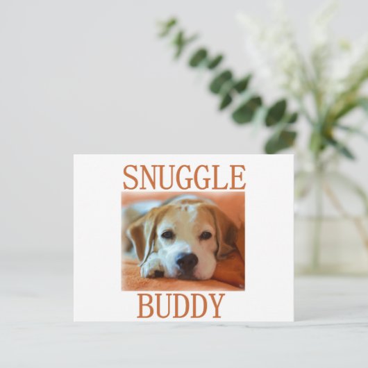 Beagle-Schnurrbart Postkarte (Stehend Vorderseite)