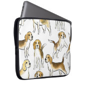 Beagle Schönheit: Wasserfarben-Hundemuster Laptopschutzhülle (Vorne Rechts)