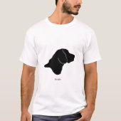 Beagle - schwarze Silhouette T-Shirt (Vorderseite)