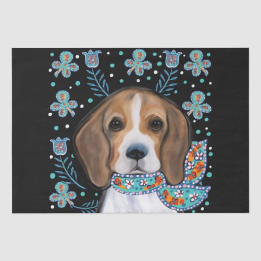 Beagle Seidenpapier (Vorderseite)
