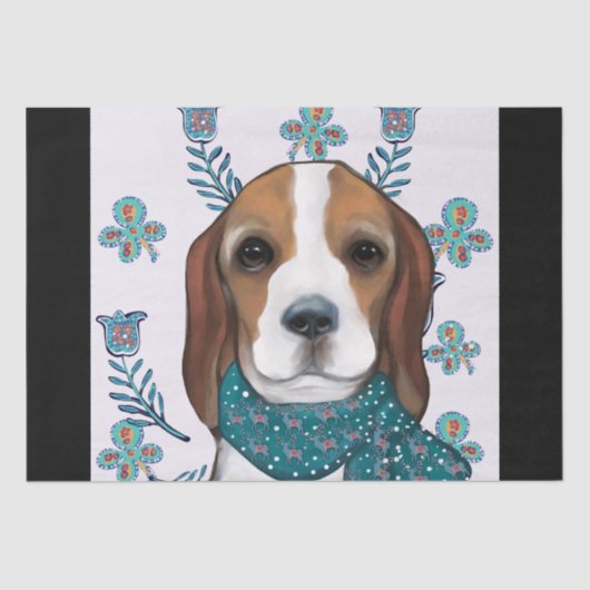Beagle Seidenpapier (Vorderseite)