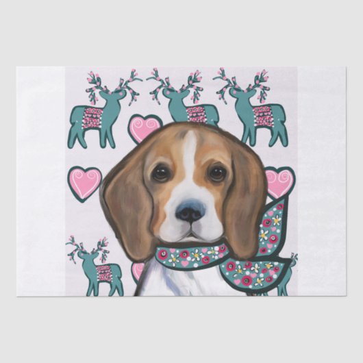 Beagle Seidenpapier (Vorderseite)
