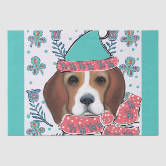 Beagle Seidenpapier (Vorderseite)