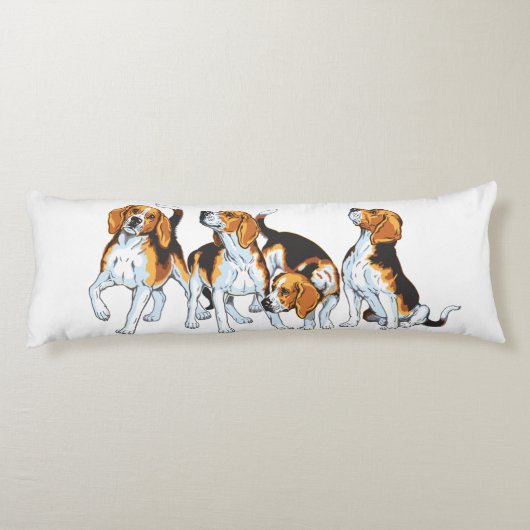 Beagle Seitenschläferkissen (Rückseite)