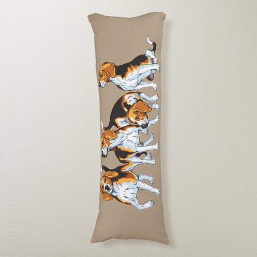 Beagle Seitenschläferkissen (Vorderseite Vertikal)