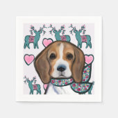 Beagle Serviette (Vorderseite)
