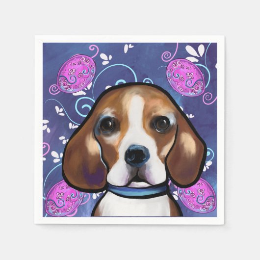 Beagle Serviette (Vorderseite)
