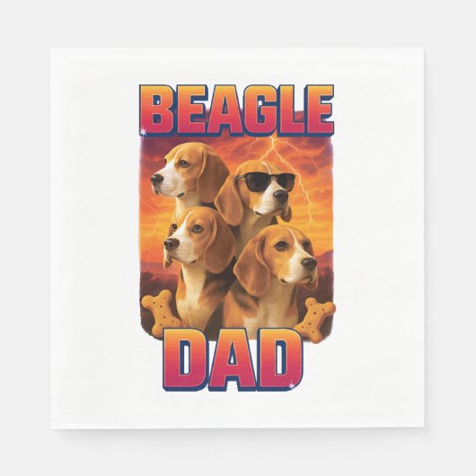 Beagle Serviette (Vorderseite)
