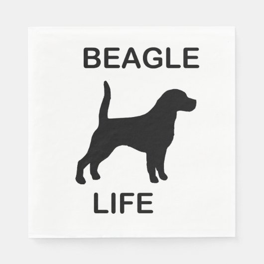 Beagle Serviette (Vorderseite)