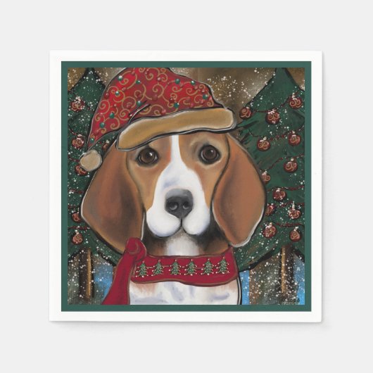 Beagle Serviette (Vorderseite)