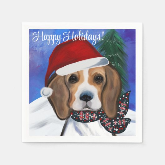 Beagle Serviette (Vorderseite)