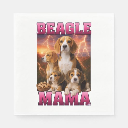 Beagle Serviette (Vorderseite)