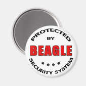 Beagle-Sicherheit Magnet (Vorderseite/Rückseite)