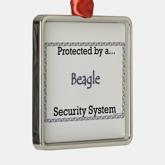 Beagle-Sicherheitssystem Ornament Aus Metall (Rechts)
