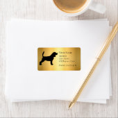 Beagle-Silhouette Adressaufkleber (Insitu)