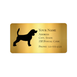 Beagle-Silhouette Adressaufkleber