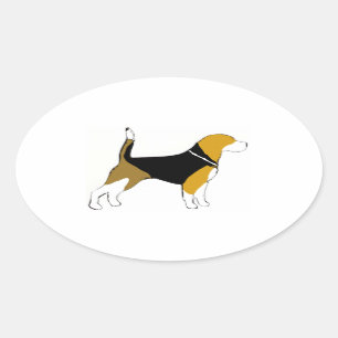 Beagle-Silhouette    aufkleber