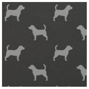 Beagle-Silhouette-Muster Stoff
