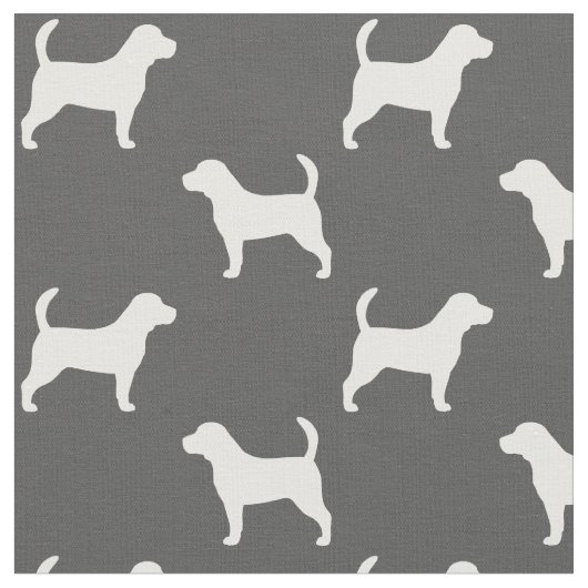 Beagle-Silhouette-Muster Stoff (Nahaufnahme)